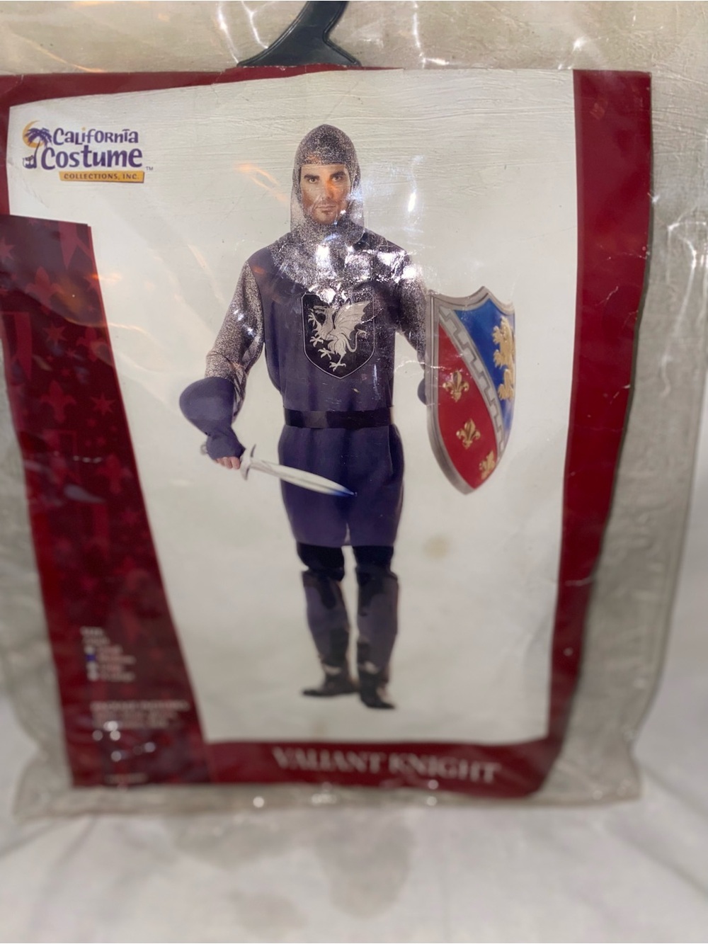 California Costumes Valiant Knight Outfit - Purple and Silver